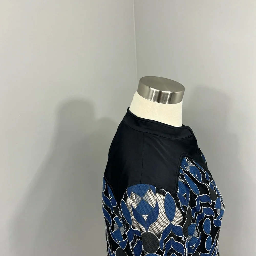 Tory Burch‎ Black/Navy Print Blouse